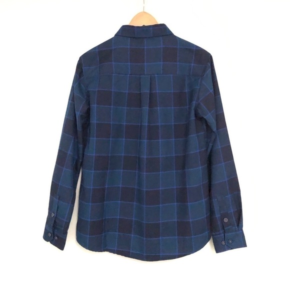 Dixxon Flannel Company Blue & Black Checker Button Down Long Sleeve Womens Large - Picture 2 of 9